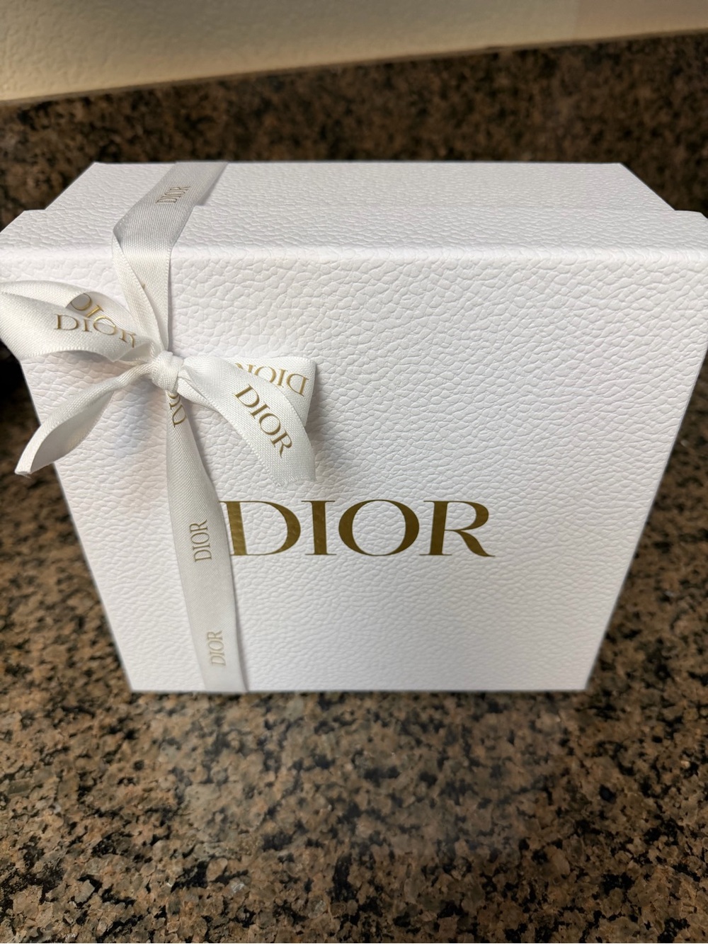 Dior White Box with Gold Lettering